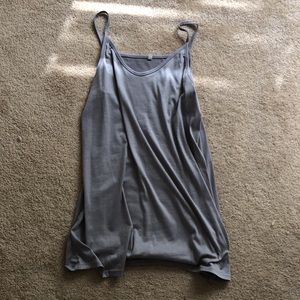 Basic long gray tank